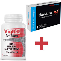 Черна Мравка BLACK ANT 10бр. капсули за ерекция + VigRX 60 капсули за уголемяване на пениса и ерекция мнения и цена с намаление от sex shop