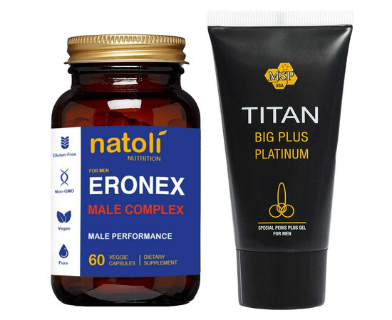 Eronex 60 Kapsuly na potenciu pre mužov + Titan gel na zväčšenie penisu sexshop